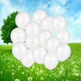 thumbnail image 4 of 100pcs 12 Inch Bright Color Latex Metallic Balloons (White), 4 of 6