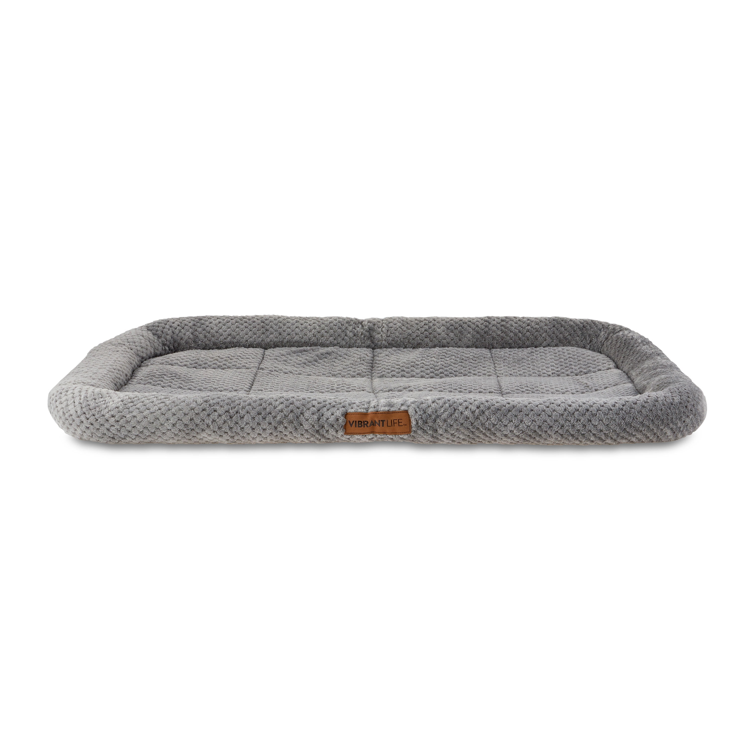 (4 pack) Vibrant Life Large Soft Cozy Crate Mat, Gray, 42 in x 27.5 in