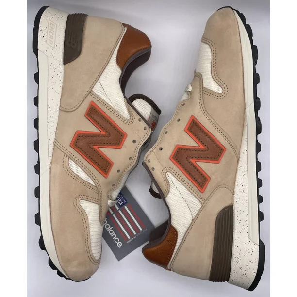 New Balance Mens 1300 White Sand Red M1300GB Size 11 D Made In USA NWOB RARE