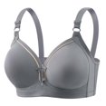 thumbnail image 2 of SMihono Bras for Women 2025 Full Support No Underwire Seamless Wireless Breathable Everyday Bras Plus Size Push Up Bra Gray L US(12), 2 of 9