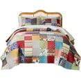 thumbnail image 4 of Greenland Home Fashions Renee Upcycle Remnant Fabric Authentic Patchwork Quilt Set, 3-Piece King, 4 of 8
