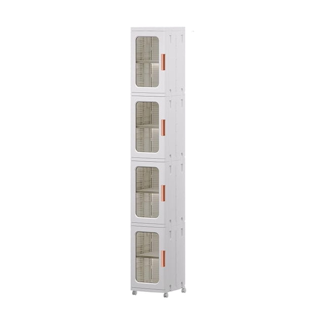 Decodeary Armoire d'Exposition Couleur Transparente avec Intervalle d'Écart Fonctionnalité Adaptable pour Solution de Rangement 4