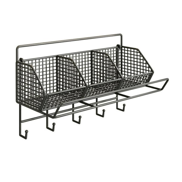 Cesta de almacenamiento de cocina,Cesta organizadora de almacenamiento de cocina colgante de alambre,Cesta de frutas y verduras de metal para colgar en la pared,Cesta de metal para colgar en la