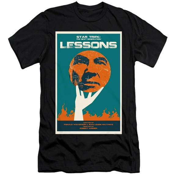 Star Trek Tng Season 6 Episode 19 Premium Canvas Adult Slim Fit 30/1 T-Shirt Black