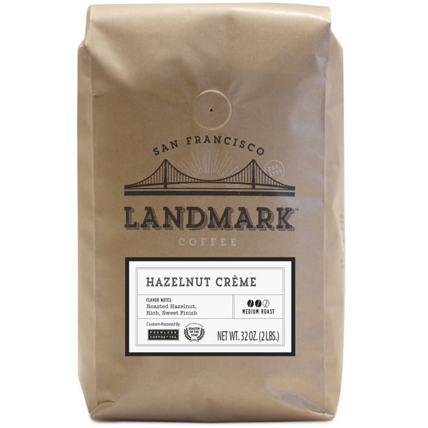 Landmark Coffee Beans Hazelnut Creme, 32 oz