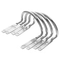 thumbnail image 3 of Hammer Loop Holder Silver U Shaped Tool Belt Accessory Sleek Design 4Pcs, 3 of 4
