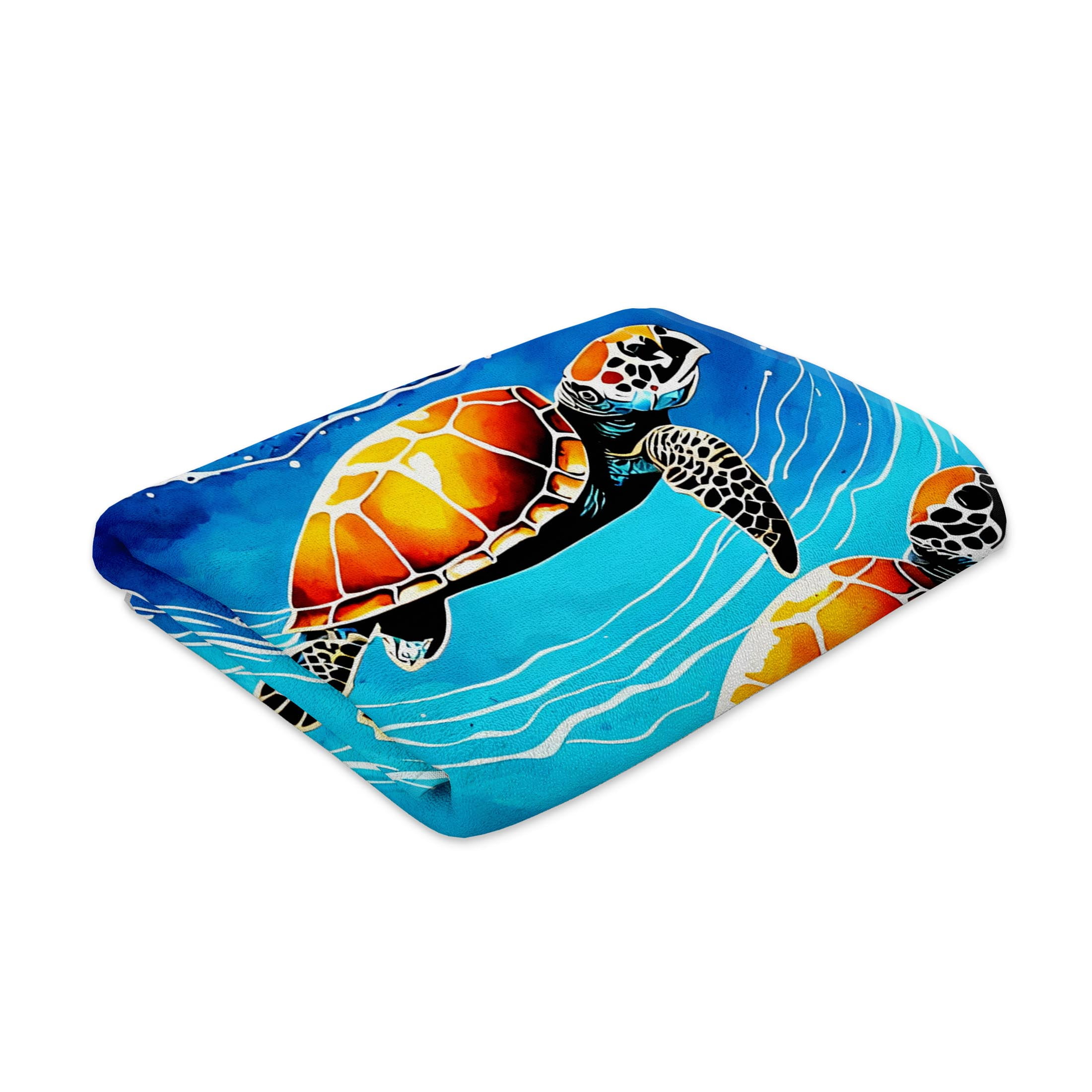Toolie Bonka Personalized Tropical Sea Turtle Beach Towel for Boys, 30×60 Dual sided Polyester & Cotton gift towels for kids