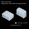 thumbnail image 2 of Uxcell Silicone End Cap Plug Cover, 200 Pack IP67 Waterproof Fit 3528/2835/3014 10mm Wide LED Tube Strip, Clear, 2 of 6