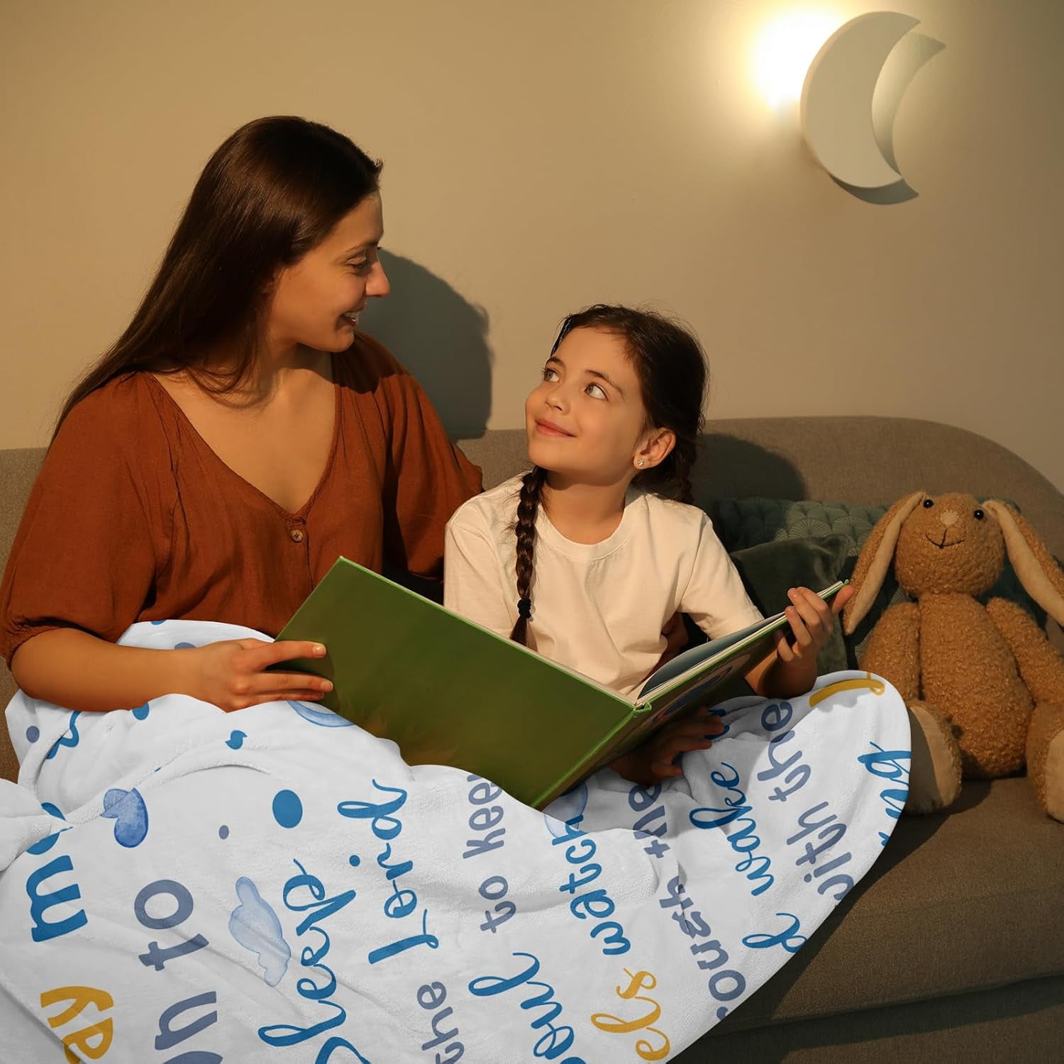 Unique Baptism Gifts for Boys Girl Baptismal Blanket 40"x50" Sweet Christian Gifts for Kids Soft Throw Girls Boys Christening Presents for Catholic Religious Baptism Favors