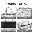 thumbnail image 4 of Large Capacity Tote Bag,Pioneer Flower Floral Print Pattern Handbag Fashion Luxury Tote Bag,15.7"x13"x 5.1" Inches,Laptop Compatible, 4 of 6