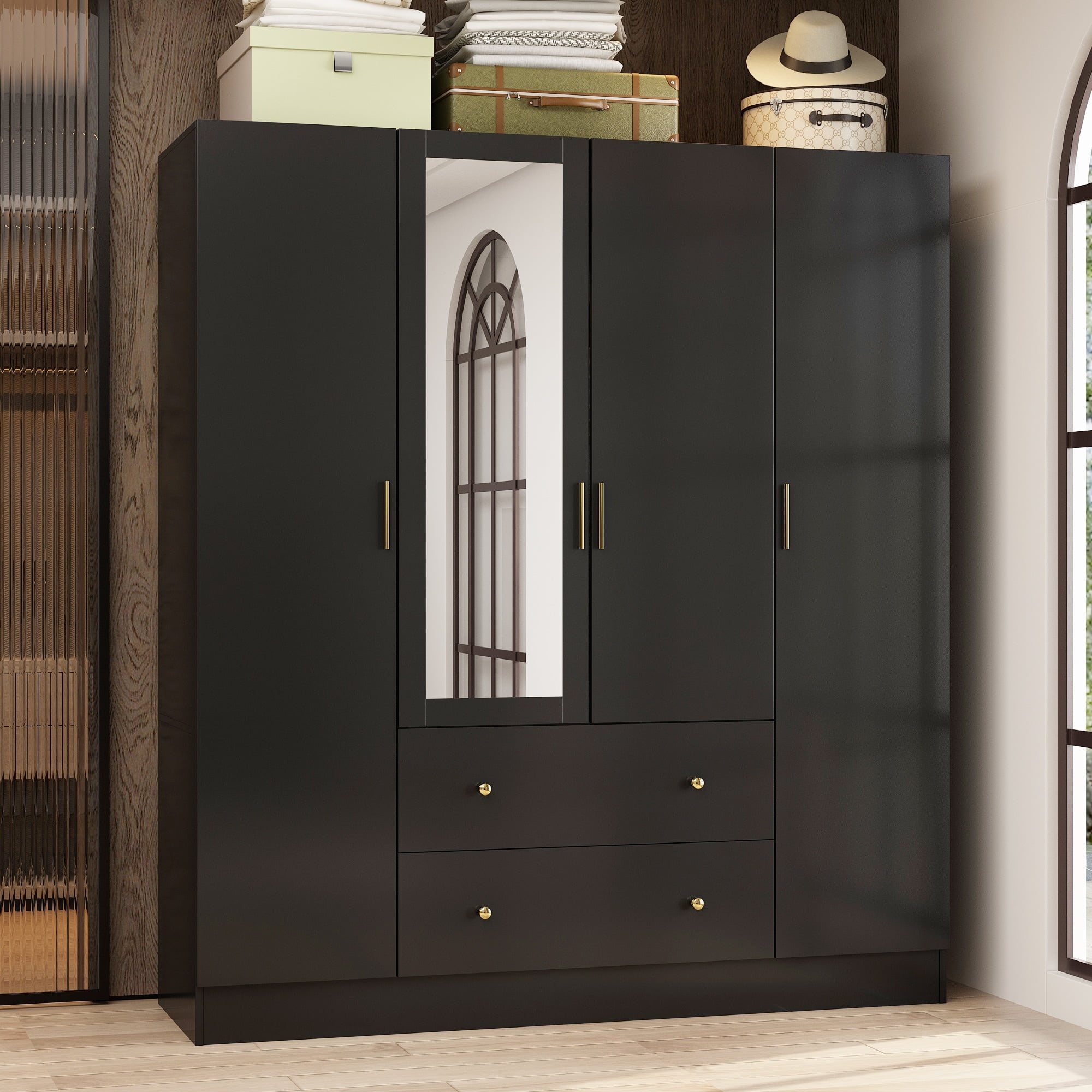 Choco closet◎　0107 ♡ Tcbosik Two Door Small Wardrobe Closet Bedroom Armoires