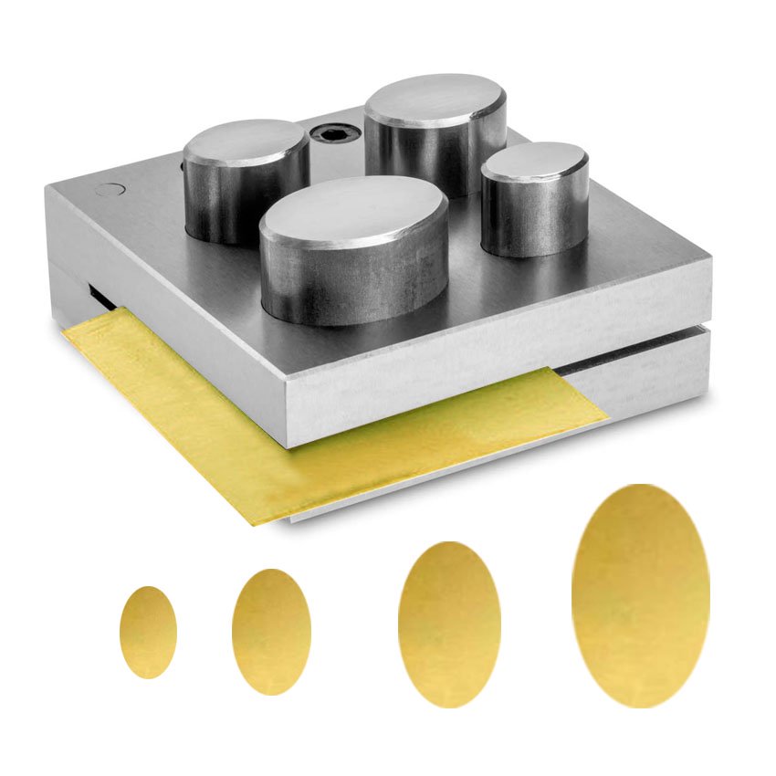 Large Oval Disc Cutter 13x18mm to 22x 30mm With 4 Punches Oval Shapes