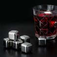thumbnail image 4 of Rocas de enfriamiento de whisky de cubitos de hielo de acero inoxidable de calidad alimentaria con funda de silicona con pinzas, 4 of 8