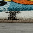 thumbnail image 3 of Paco Home Colorful Nursery Rug for Kids with Jungle Animals in Locomotive - Green Cream - 3'11" Round (4'Round), 3 of 5