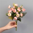 thumbnail image 5 of Kokovifyves 30CM Artificial Flowers Fake Rose Bouquet Decor Plastic Flower Arrangements Wedding Decoration Table Centerpieces, 5 of 6