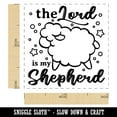 thumbnail image 2 of Sweet Nursery Sheep The Lord is My Shepherd Bible Psalm 23 Self-Inking Rubber Stamp Ink Stamper - Green Ink - Small 1 Inch, 2 of 7