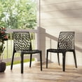 thumbnail image 3 of Strata Furniture Karissa set of Two Outdoor Patio Dining Chairs Black, 3 of 5