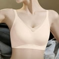 thumbnail image 2 of FYDUU Wireless Bras For Women No Underwire V Mesh Bralette Seamless Comfortable Bra Push Up Full Coverage Everyday Bras Comfortable Soft Bras /Beige, 2 of 5