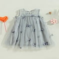 thumbnail image 2 of Robe d'Été Fille A-line Sans Manches O Col Papillon Imprimé Tulle Robes, 2 of 7