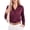 Wine Red, variant on MOYIKO Button Down Shirts for Women Long Sleeve Stain Silk Collared Work Office Basic Business Dress Shirts Blouses Tops