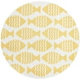 thumbnail image 2 of Unique Loom Outdoor Coastal Collection Area Rug - Pesci (7' 10" Round Yellow/Ivory), 2 of 6