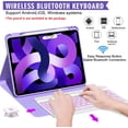 thumbnail image 4 of iPad Keyboard Case for Pro 2022 11-inch(4th Gen),Air 5th 4th Gen 2022/2020, iPad Pro 11 1st/2nd/3rd Gen 2018/2020/2021, 10.9 inch with Backlit Detachable Keyboard,Smart Folio (Purple), 4 of 10