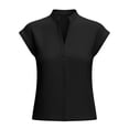 thumbnail image 5 of Oiangi Tank Tops for Women Henley V Neck Sleeveless Shirts Casual Business Office Dressy Tanks Black S, 5 of 6
