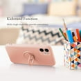 thumbnail image 2 of Case for iPhone XR, Slim Liquid Silicone Phone Case with 360 Rotatable Ring Holder Kickstand Fashion Hand Strap with Magnetic Car Mount Shockproof TPU Bumper Cover - Pink, 2 of 16
