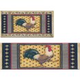 thumbnail image 1 of Rooster Kitchen Rugs Farmhouse Style Kitchen Mats for Floor Anti Fatigue Memory Foam Kitchen Mat Cushioned PVC Leather Kitchen Rug Set, Black 17.3x28+17.3x47 inch, 1 of 6
