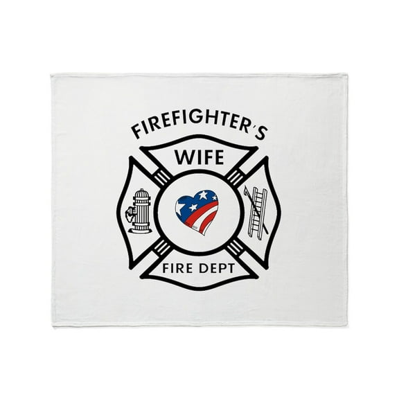 CafePress - Fire Fighter Wife Throw Blanket - Soft Fleece Throw Blanket, 50"x60" for All Ages