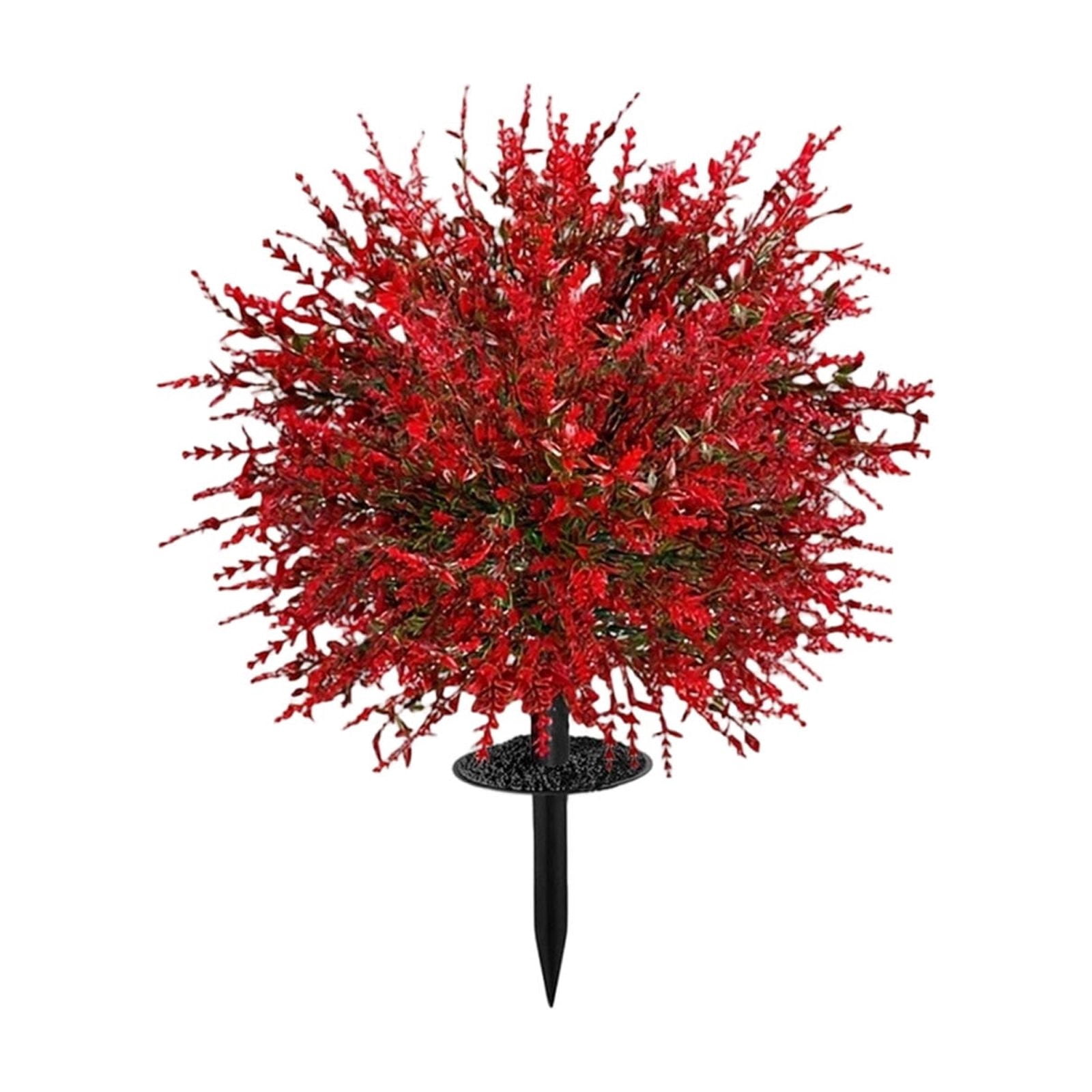 Artificial Flowers for Outdoors Artificial Purple Lavender Ground Plug for Patio and Garden, UV Resistant Outdoor Spring Summer Home Decoration, Faux Flower with Stake 20.9 Inches Red