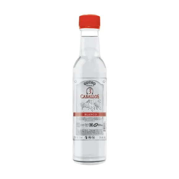 Pack de 2 Tequila 3 Caballos Blanco 250 ml