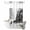 Ash Grey, Silver, Midnight Black, variant on No Hook Shower Curtain, Grey Dinosaur Koala Shower Curtains for Bathroom with See Through Top Window, Vintage Abstract Animals Waterproof & Washable Bath Curtain Stand Up Stall 36"x72"