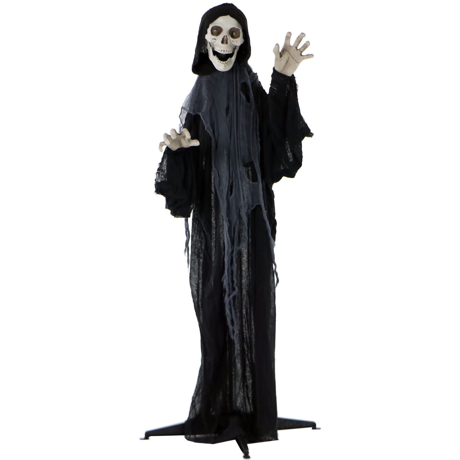 Animated Life Size GRAVEYARD REAPER COFFIN Talking Haunted House Horror-PROP SET 