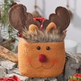 thumbnail image 3 of Bolsa de manzana con cordón de lino navideño Bolsa de regalo de dulces para niños Decoraciones para el hogar Tmvgtek Oficina Multiescena Multifunción, 3 of 6