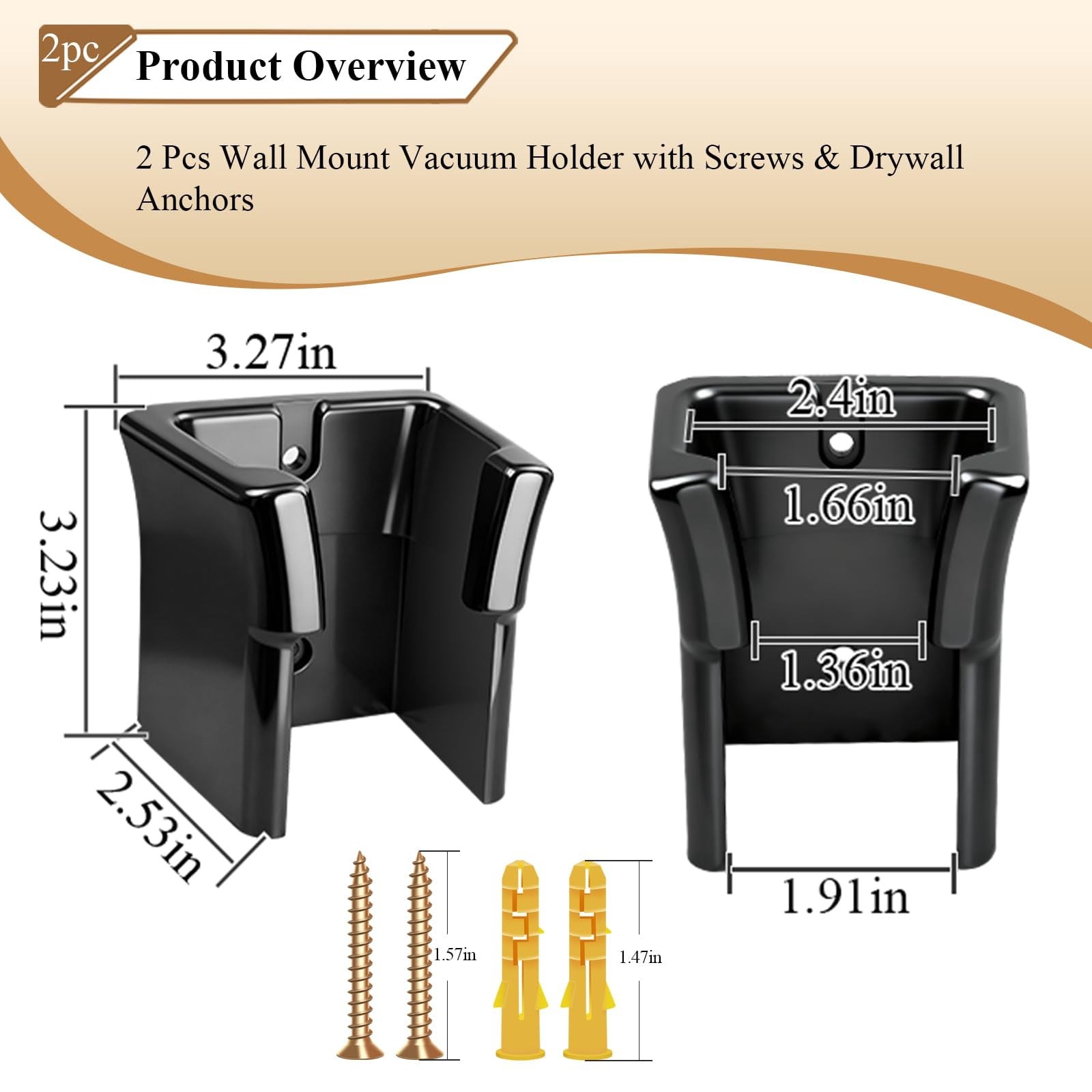 1 Pc Wall Mount Vacuum Holder/Docking Station/Cordless Organizer, Fit for Shark Ultra Cyclone Handheld Vacuum CH700, CH900, CH950, CH951 Series Models, with Screws & Drywall Anchors, Save Space