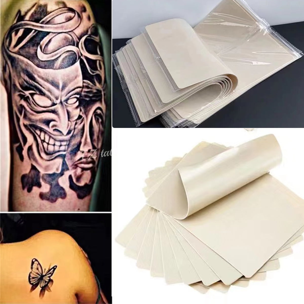 8Pcs Tattoo Practice Skins  10Pcs Tattoo Transfer Papers modacraft  57x76 Double Sides 1mm Thick Soft Silicone Thin Fake Skin Tattooing  Practice Kit for Beginners Experienced Tattoo Artists