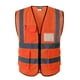 thumbnail image 2 of Equipo de Construcción shamjiam Chaleco reflector de Seguridad con Bolsillos Naranja L, 2 of 8