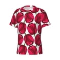 thumbnail image 3 of Yiaed Tulips Flowers Print Mens Short Sleeve Tight Fit T-Shirt, Crewneck Casual Tee-Medium, 3 of 5