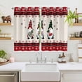 thumbnail image 2 of Red Gnomes Christmas Kitchen Curtains Window Panels, Xmas Tree Snowflake Gifts Rustic Plaid Insulated Window Treatment Curtain, Grommet Curtains for Bedroom/Living Room/Bathroom, 2 Piece 52"Wx63"L, 2 of 8