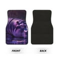 thumbnail image 2 of Honeii Purple Hippo In Water Print Car Foot Mat Four-Piece Set - Front & Rear Universal Car Floor Mats for SUVs, Trucks, Sedans, 2 of 7