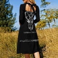 thumbnail image 4 of Tournée Officielle 2024 (Image Blanche sur une Robe Évasée Transparente Robe Col Carré Robe Élégante Mode Féminine Imprimée, 4 of 5