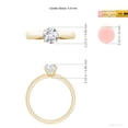 thumbnail image 5 of ANGARA Lab Grown Prong-Set Diamond Engagement Ring for Women in 14K Yellow Gold (Size-5.9mm| Color-F-G| Clarity-VS) | April Birthstone, Anniversary, Jewelry Gift for Women | Lab-Grown Diamond Ring, 5 of 8
