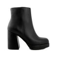 thumbnail image 2 of Sugar Womens Warrant Faux Leather Platform Booties, 2 of 3