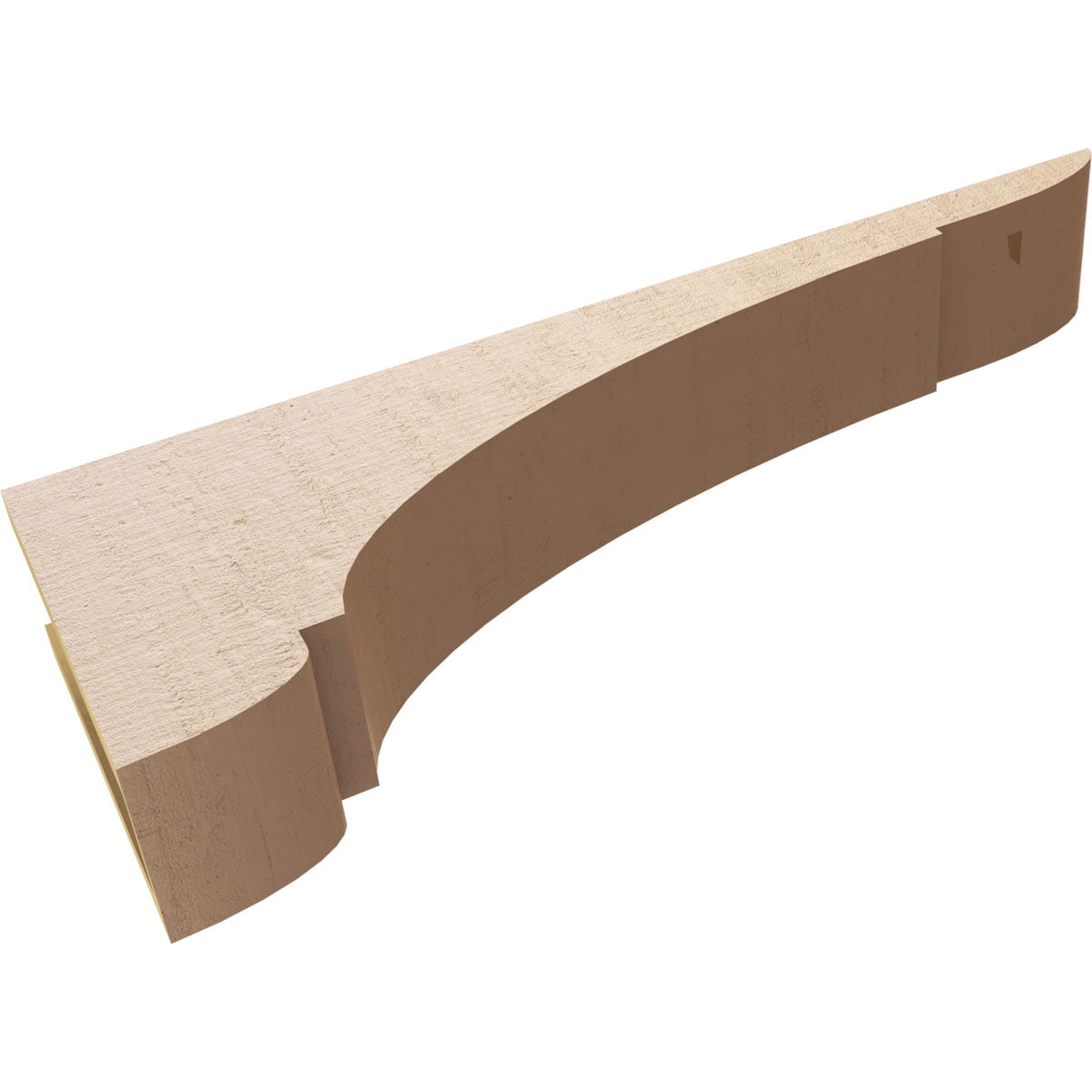 5"W x 30"D x 10"H Thin Olympic Rough Cedar Woodgrain TimberThane Corbel, Primed Tan