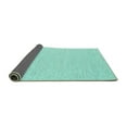 thumbnail image 2 of Ahgly Company Indoor Square Solid Turquoise Blue Modern Area Rugs, 8' Square, 2 of 4