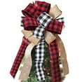 thumbnail image 4 of Christmas Tree Topper, Rustic Buffalo Plaid Decorative Bow for Holiday Décor, 4 of 7