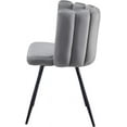 thumbnail image 5 of Clipop Living Room Barrel Accent Chair, Modern Velvet Scalloped Silhouette Chair, for Kitchen,Gray, 5 of 7