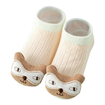 

Tosmy Children Toddler Shoes Spring Summer Boys Girls Floor Socks Shoes Solid Color Cartoon Animal Head Shape Shoes For Toddler