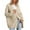 Beige, variant on Women's Cardigan Sweater Oversized Button Lightweight V Neck Loose Outwear Open Front Knit Cardigan